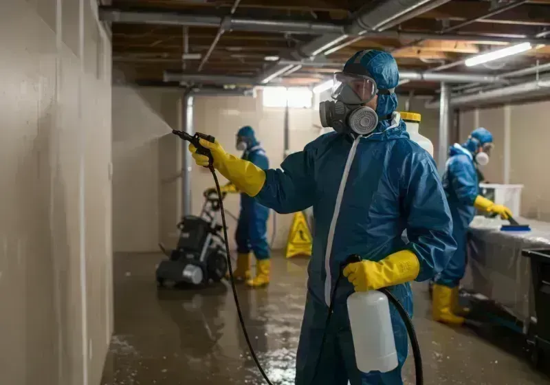 Basement Sanitization and Antimicrobial Treatment process in Blue Mound, IL